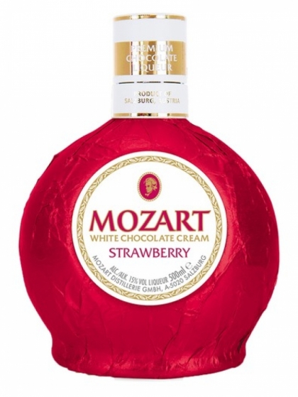 Mozart White Chocolate Cream Strawberry 17% 0.5L
