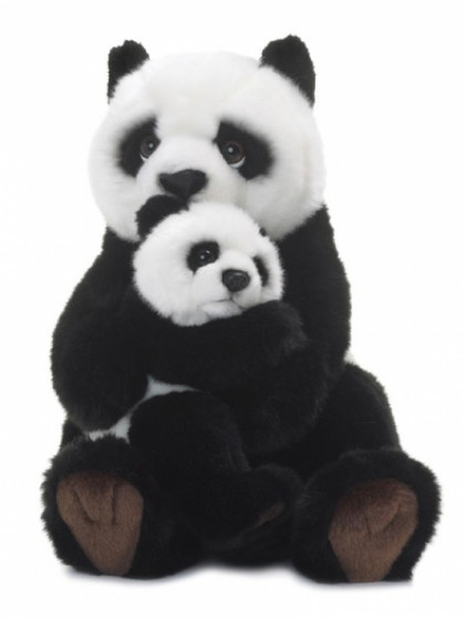 WWF Panda mother & child 28 cm